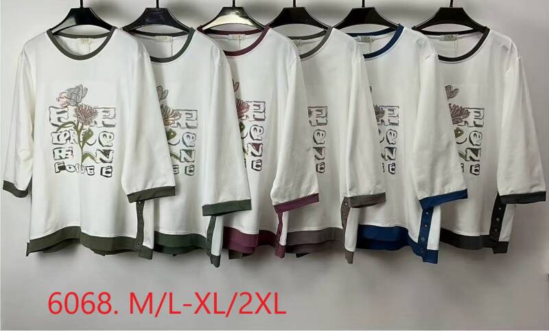 Bluzki damskie Roz M/L-XL-2XL, Mix Kolor Paczka 12 szt